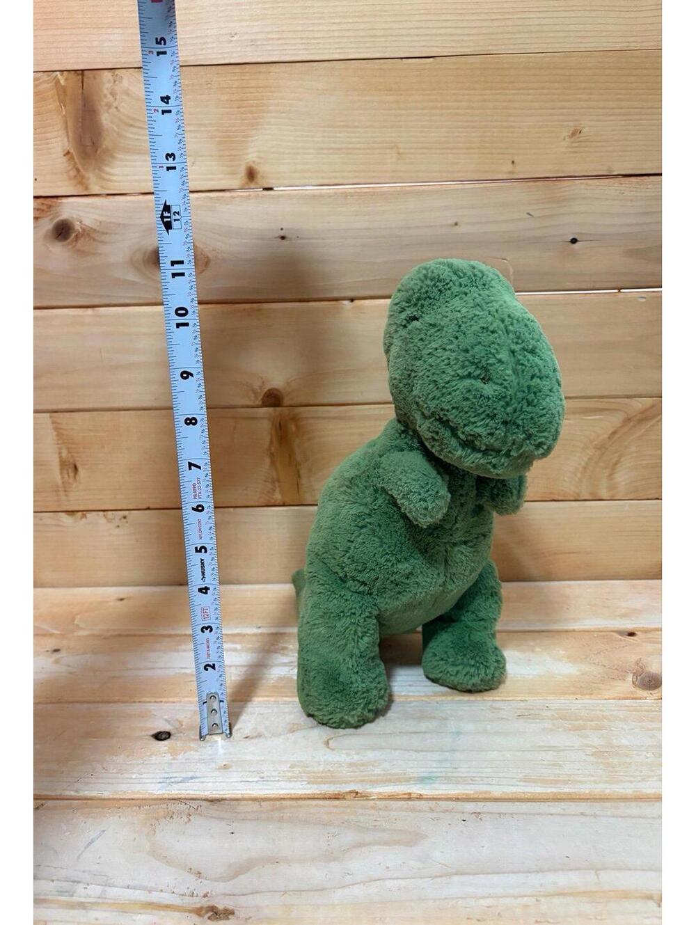 Jellycat Fossily T Rex Dinosaur Green Toy Stuffed Plush Medium 11" Retired